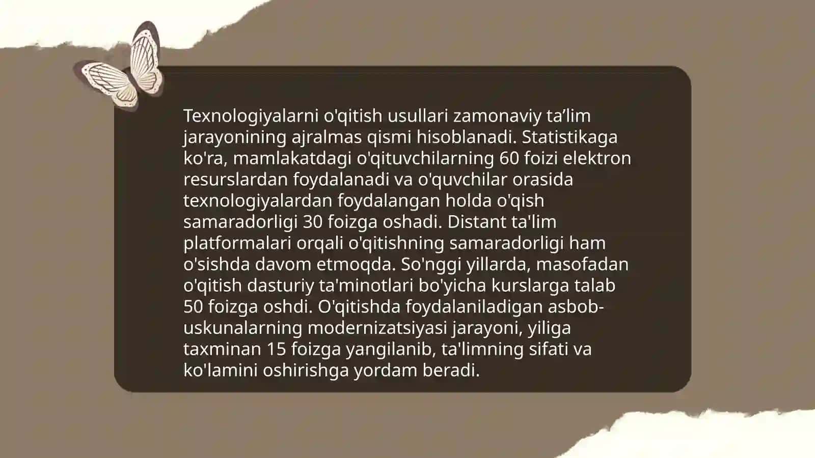 Texnalogiya o'qitish darslari va ularga qo'yiladigan talablar 3