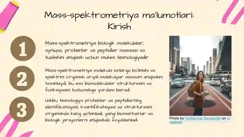 Proteomika ma’lumotlarini tahlil qilish: Mass-spektrometriya ma’lumotlari, protein identifikatsiyasi va kvantifikatsiyasi usullari 3