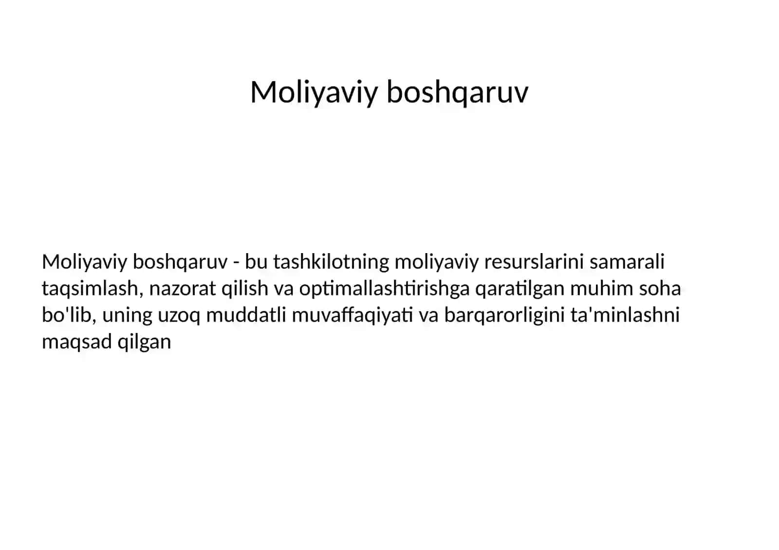Moliyaniboshqarish 3