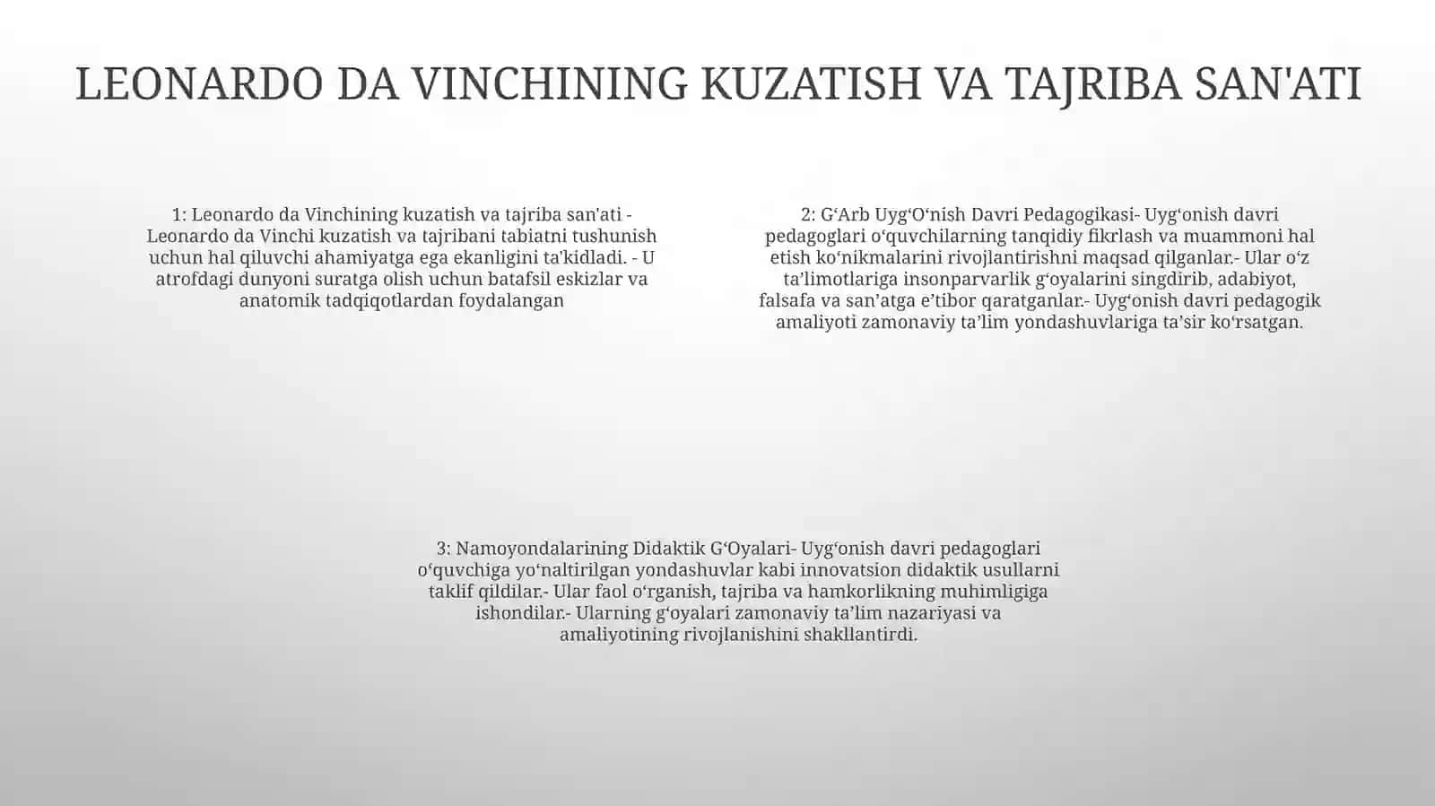 GʻArb UygʻOnish Davri Pedagogikasi Namoyondalarining Didaktik GʻOyalari 3