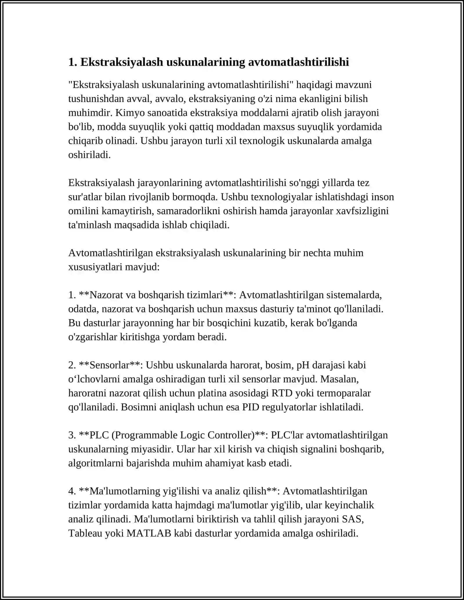 EKSTRAKSIYALASH JARAYONINI AVTOMATLASHTIRISH 3