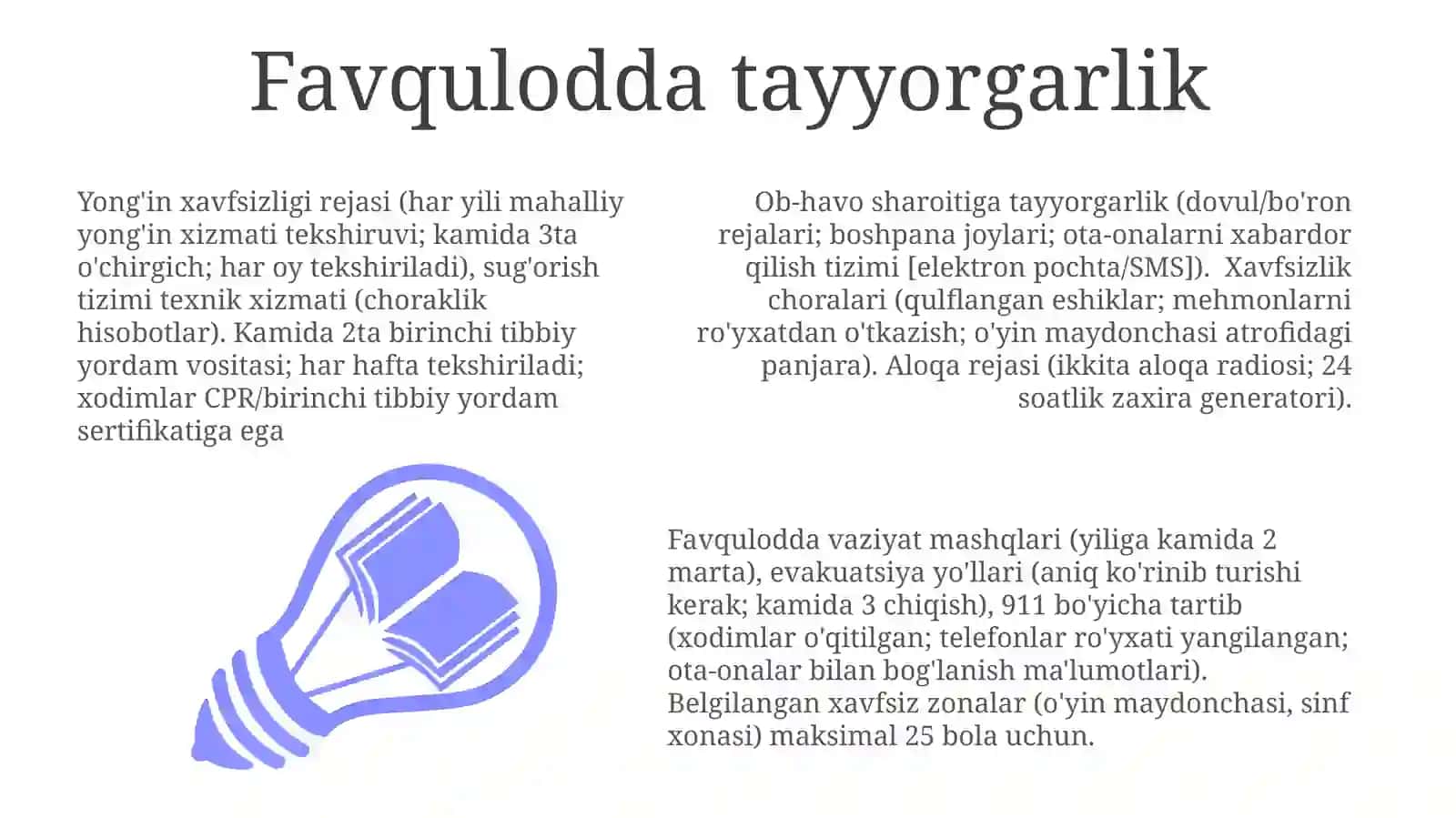 Bolalar xavfsizligini ta'minlash bo'yicha Maktabgacha ta'lim tashkilotlar 3