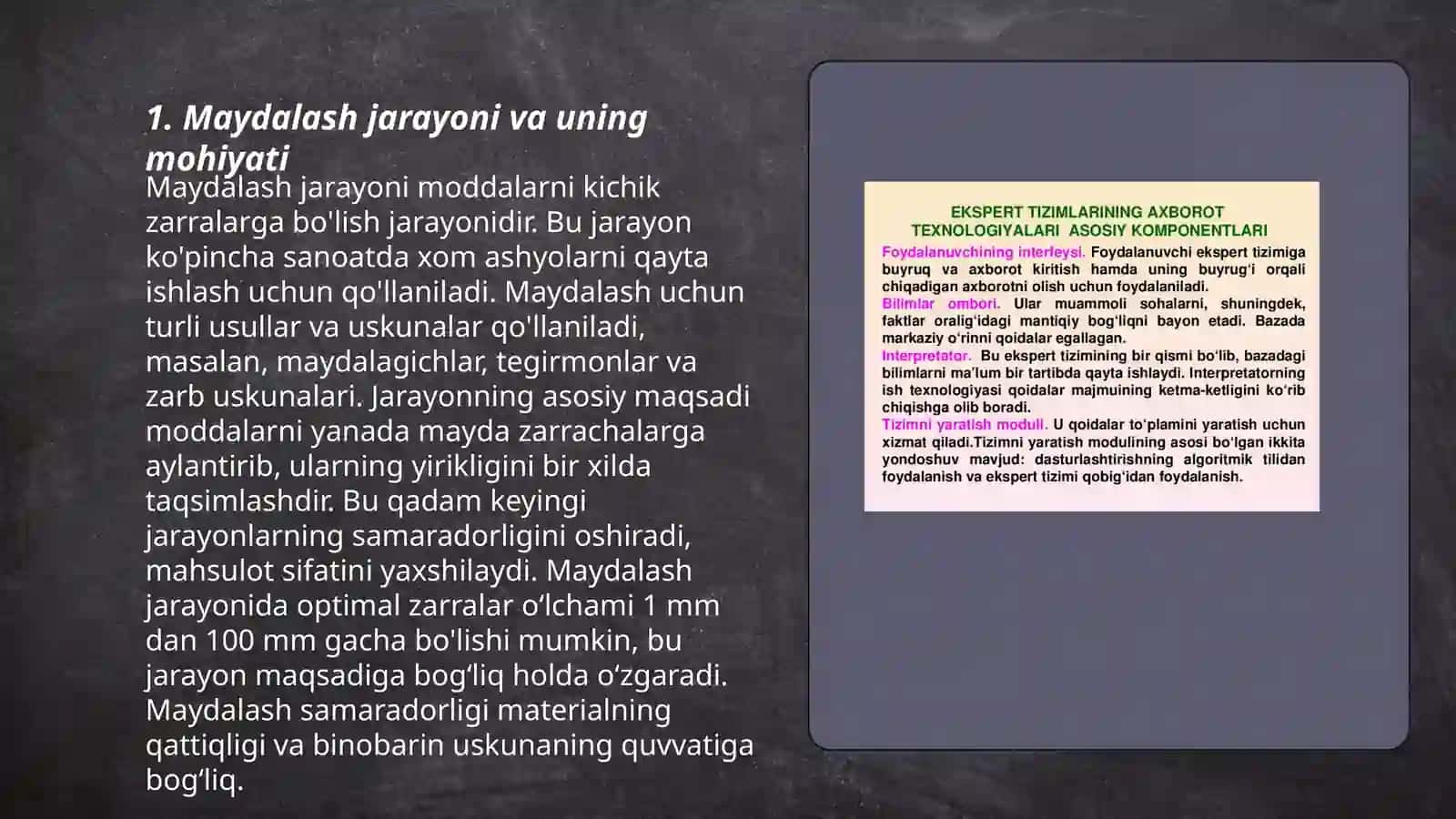 Materiallarni maydalash nazariyasi 3