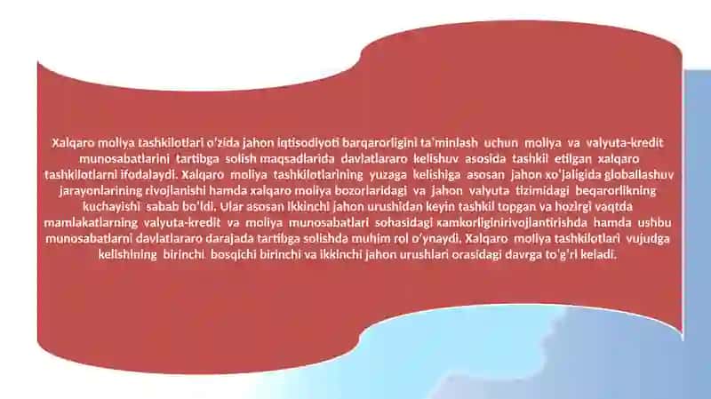 Xalqaro moliya institutlari ularning maqsadi va funksiyalari 3