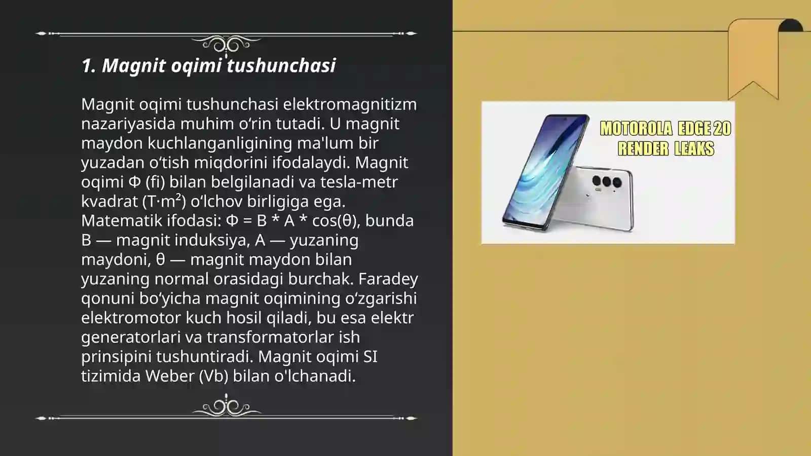 Magnit induktsiyasi oqimi va magnetiklar 3