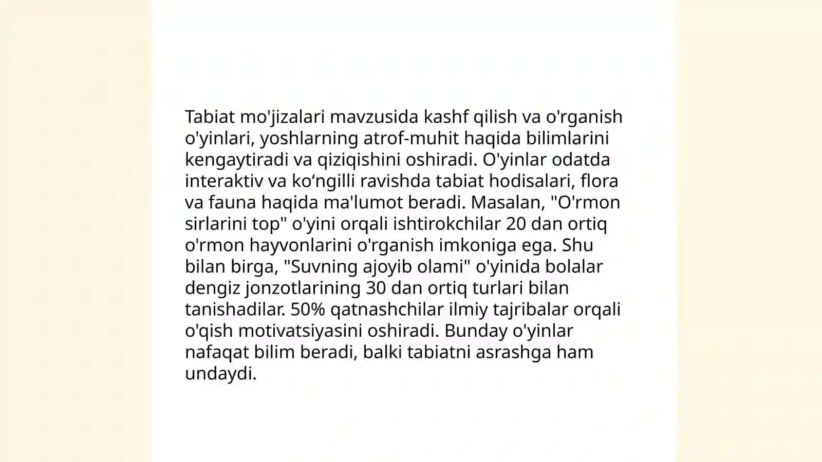 Maktabgacha yoshdagi bolalarni ekologik tarbiyalashda o'yin texnalogiyalar 3