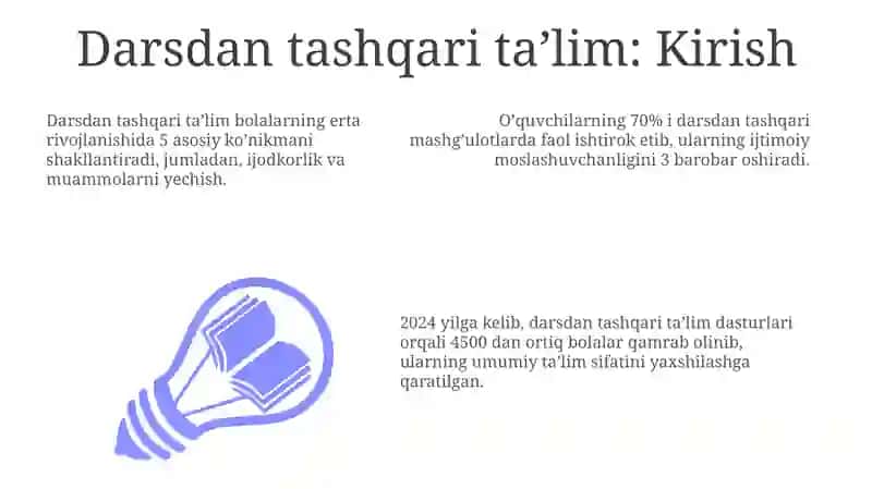 Darsdan tashqari ta'lim 3