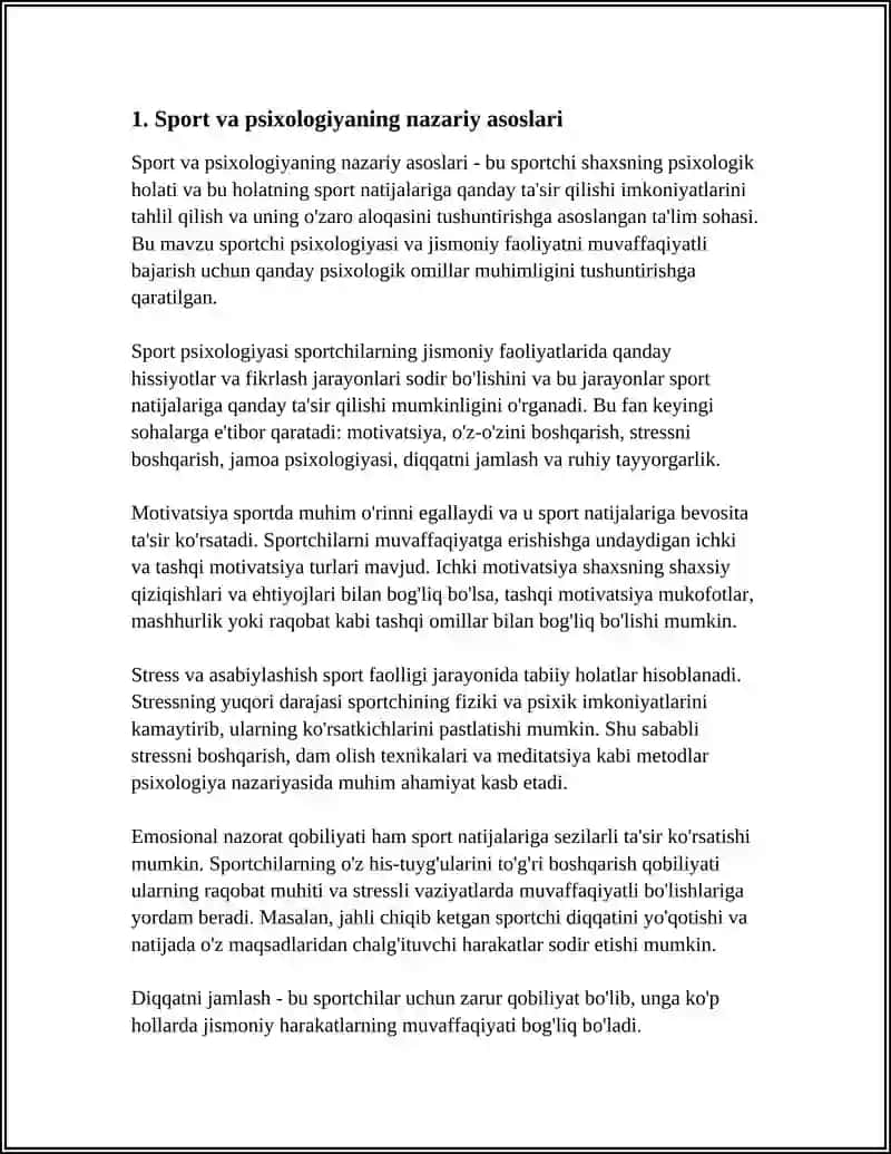 SPORT VA PSIXOLOGIYANING O'ZARO ALOQASI 3
