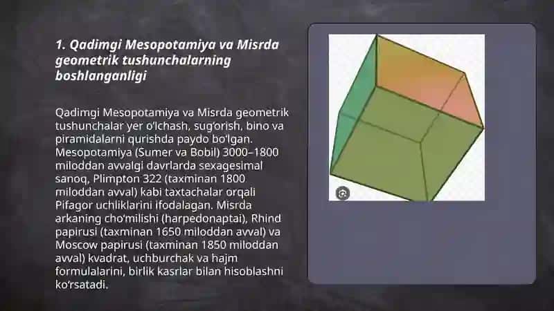 Geometrik tushunchalarning paydo boʻlish tarixi 3