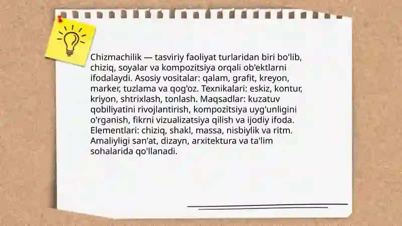 Tasviriy faoliyat turlari 3
