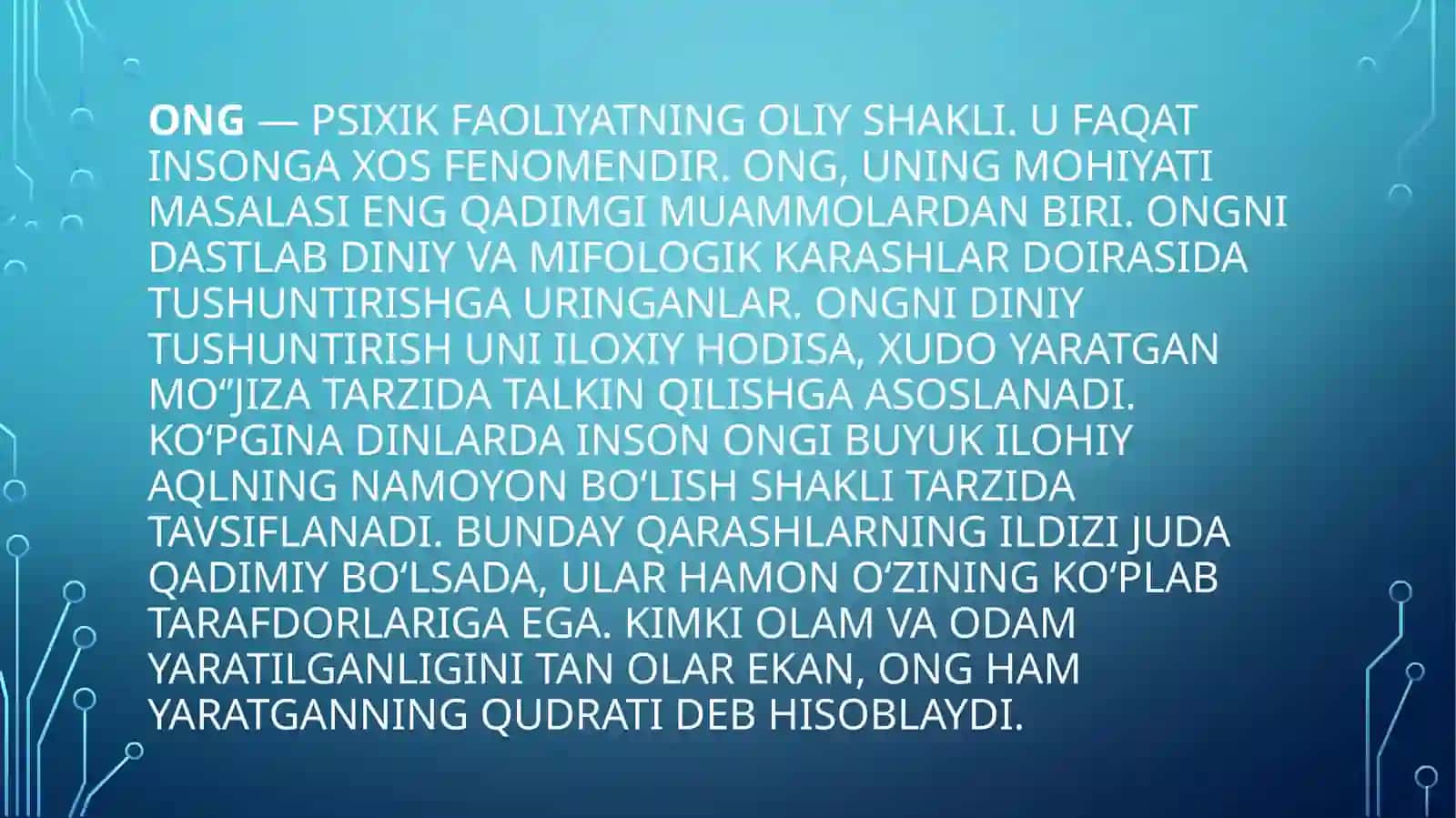 BEKON VA SPINOZANING ONG HAQIDAGI QARASHLARI 3