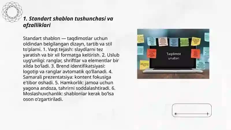 Standart shablonlar asosida taqdimotlar yaratish 3