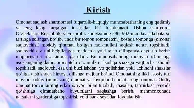 Omonatsaqlashshartnomasi 3