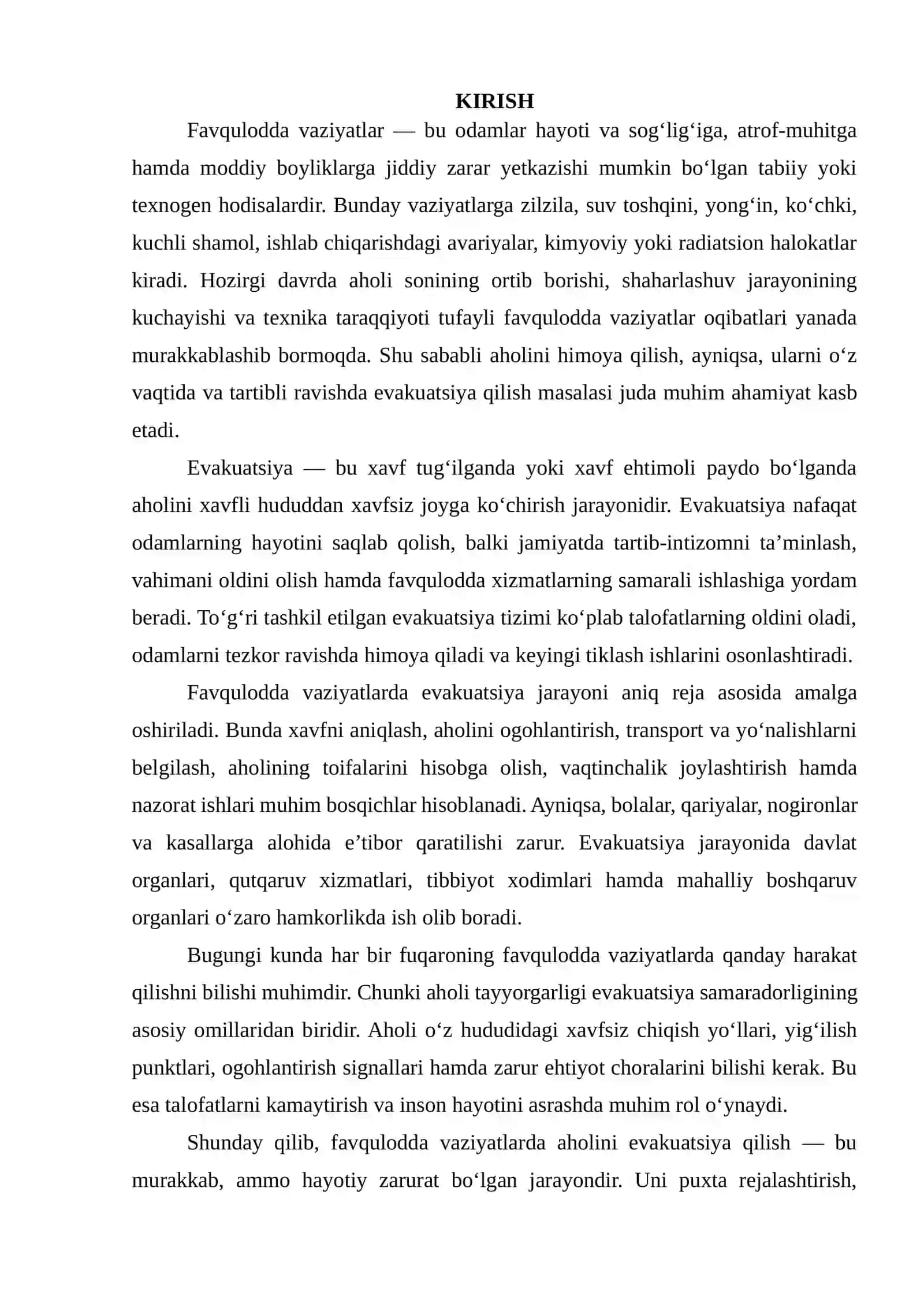 Favqulotda vaziyatlarda aholini evakvatsiya qilish 3