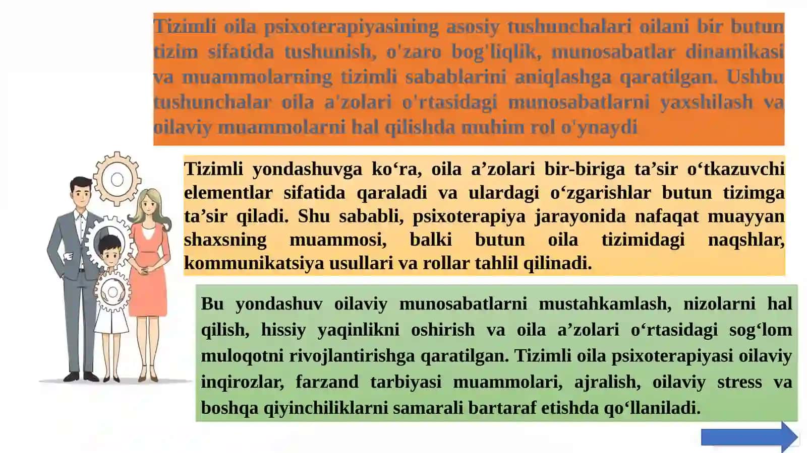 Tizizmli oila psixoterapiyasi taqdimot 3