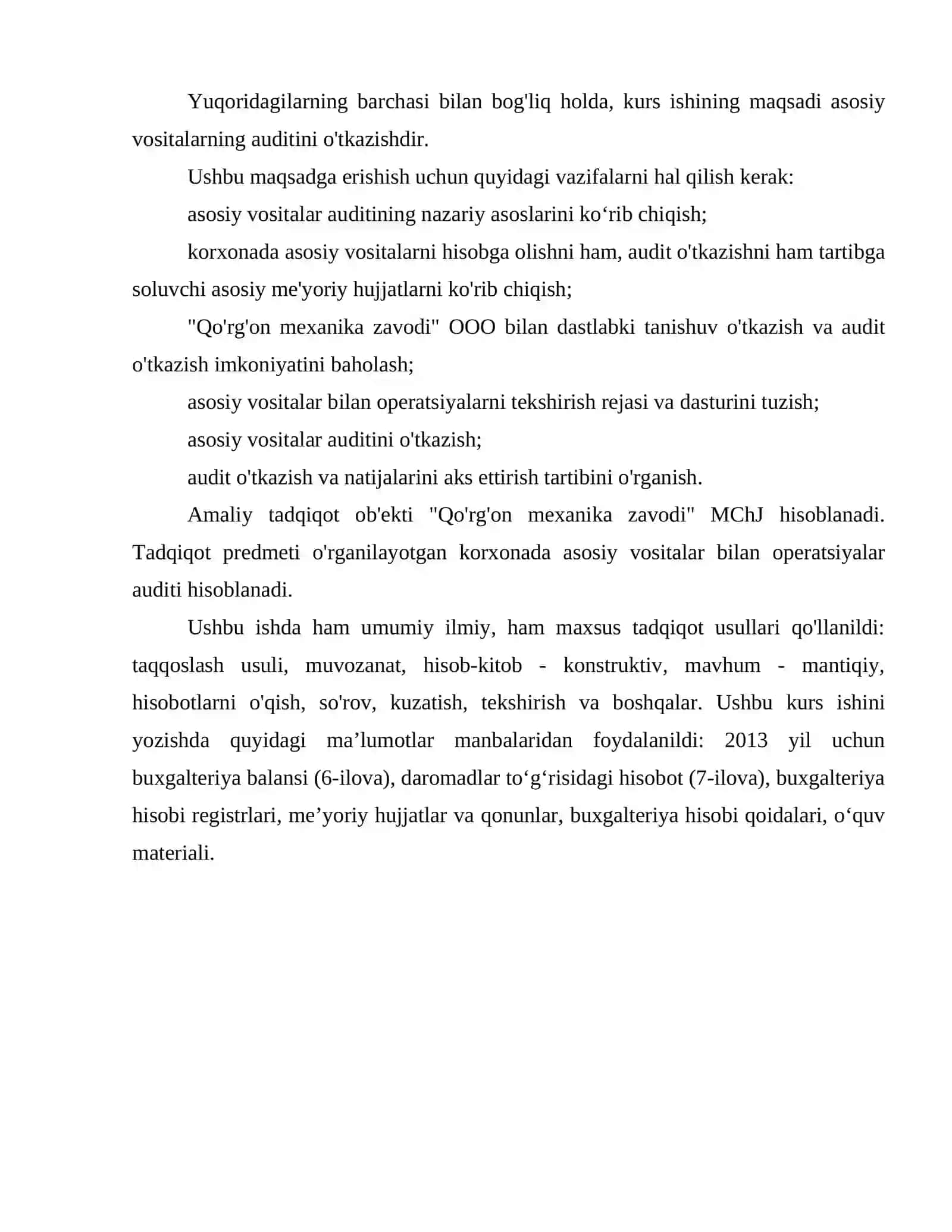 Asosiy vositalar bilan operatsiyalar auditining nazariy asoslari 3