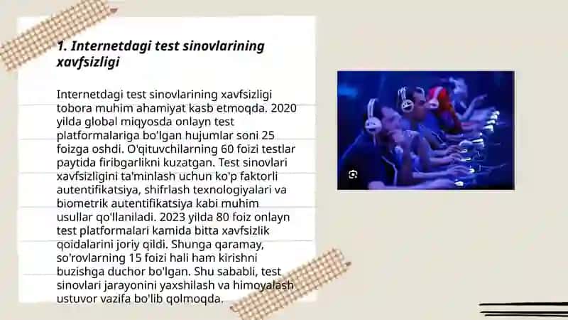 Internetdagi testlar.Yangi muammolari va istiqbollari 3