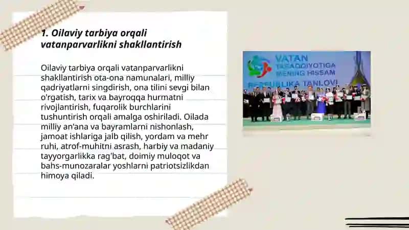 "Vatan taraqqiyotiga men ham mas’ulman: Oila jamiyatning asosiy bo‘g‘ini" 3