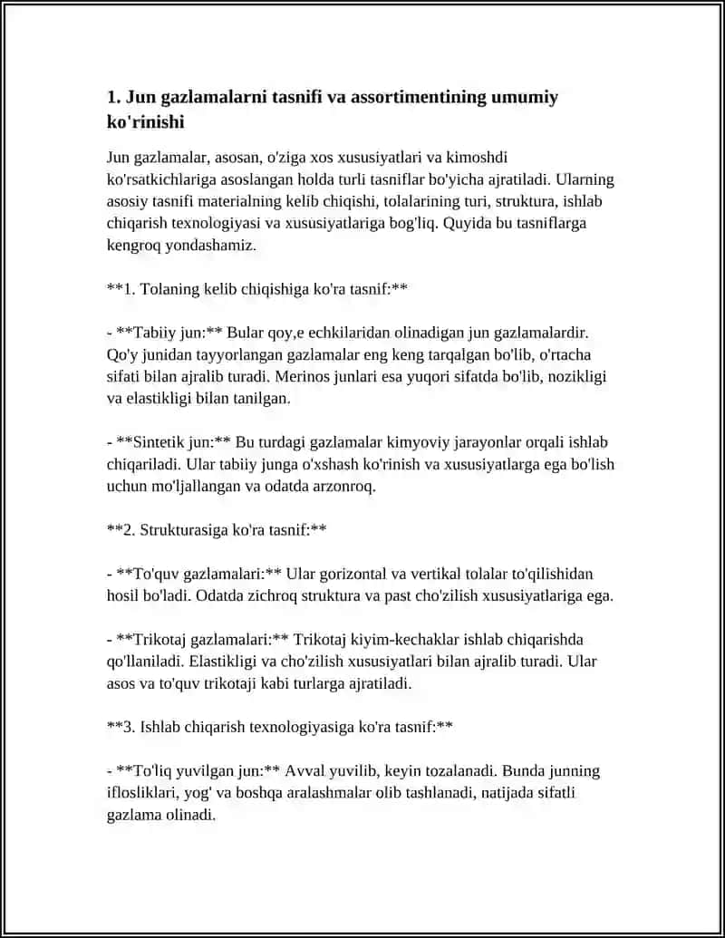 JUN GAZLAMALARINING ASSORTIMENTINI O'RGANISH 3