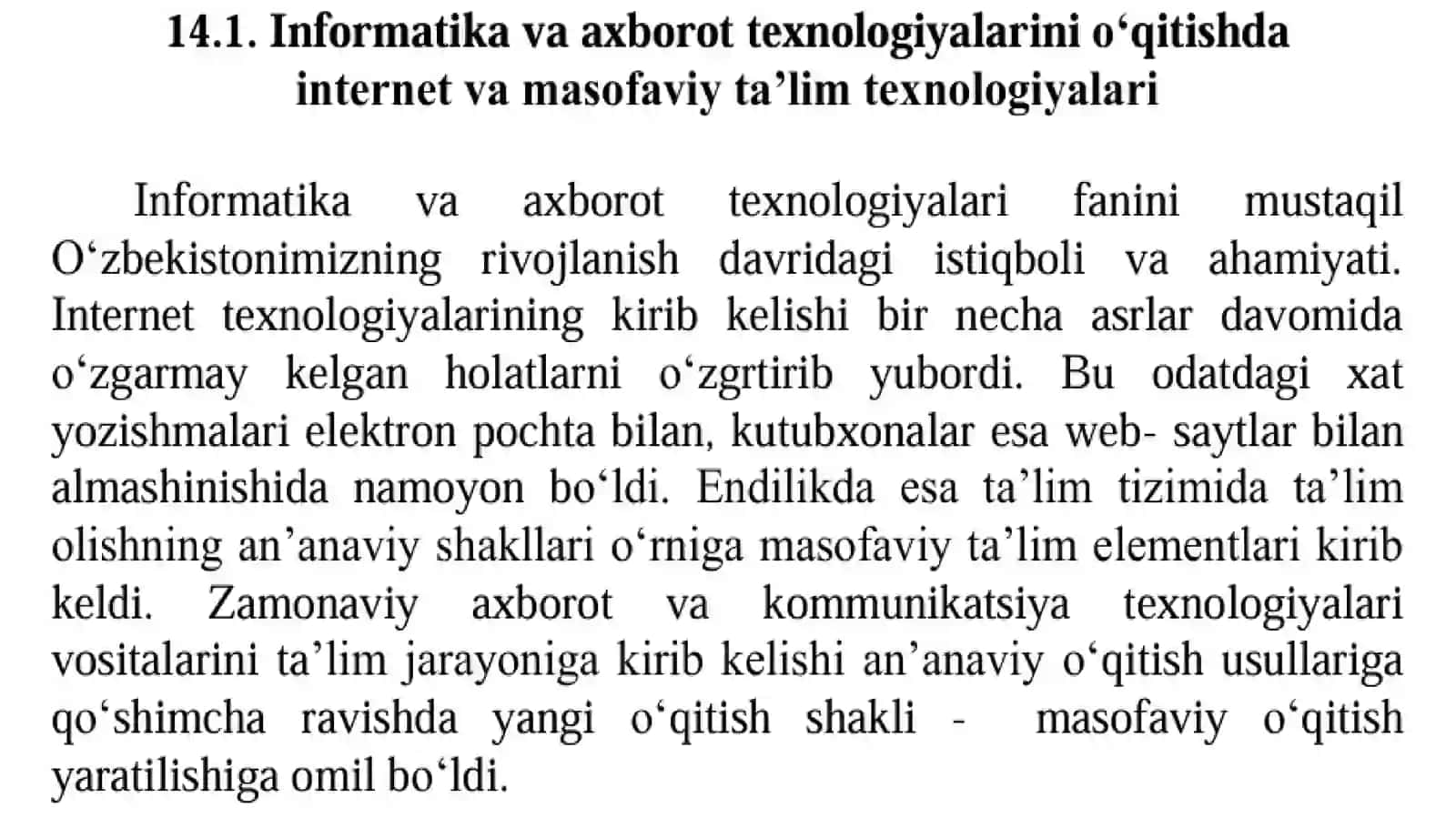 Informatika va axborot texnologiyalarini o‘qitishda internet va masofaviy ta’lim texnologiyalari 3