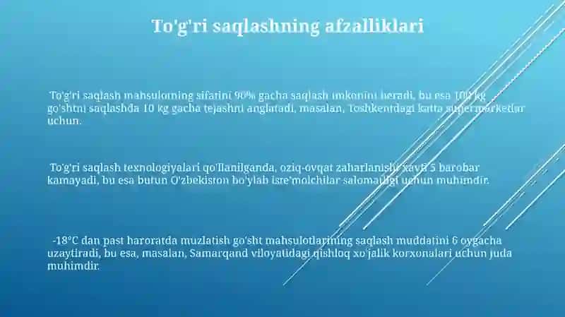 Go'sht va go'sht mahsulotlarini saqlash 3