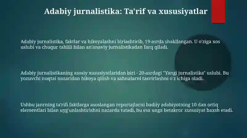 Badiiy publitsistik janrlar 3
