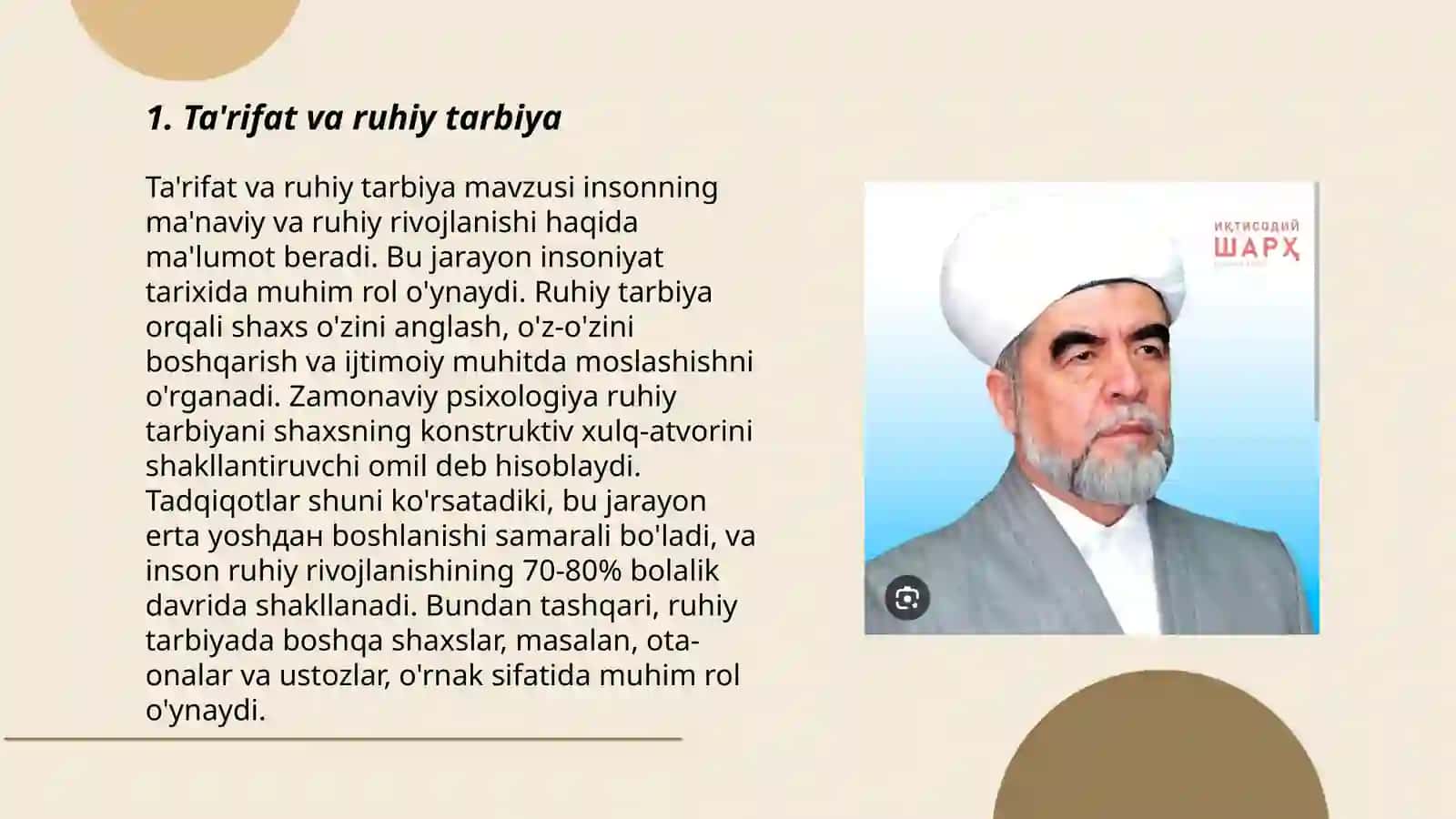 Ta'rifat va ruhiy tarbiya 3