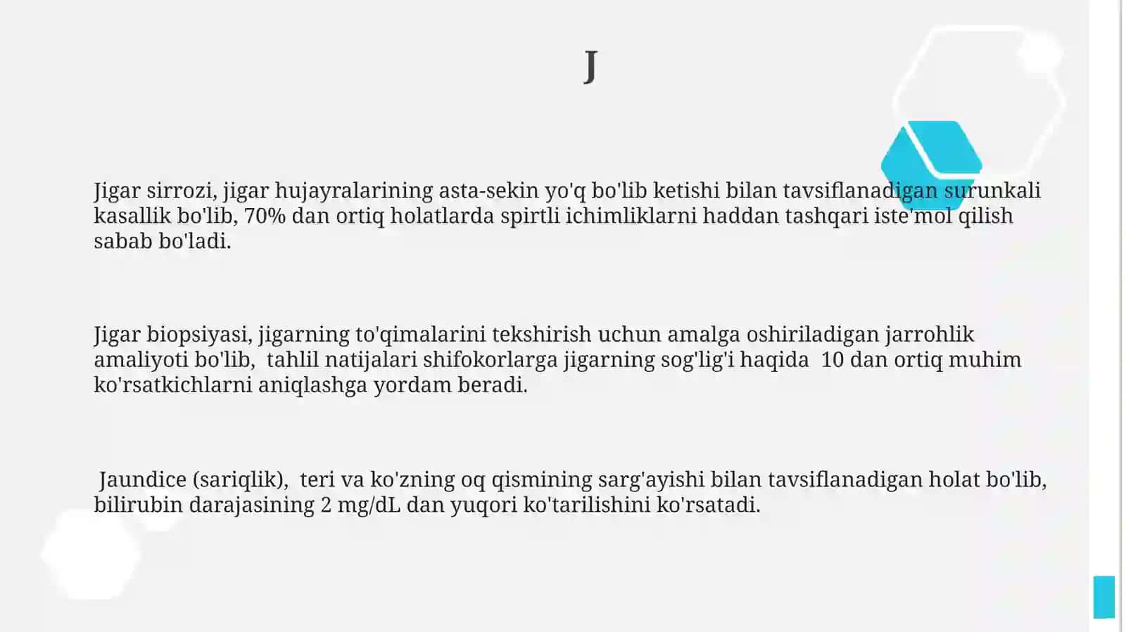 Tibbiy atamalar lug'ati: J harfi 3