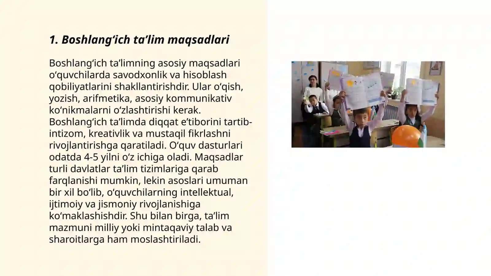 Boshlangʻich taʼlim pedagogikasi fani maqsadi va vazifalari 3