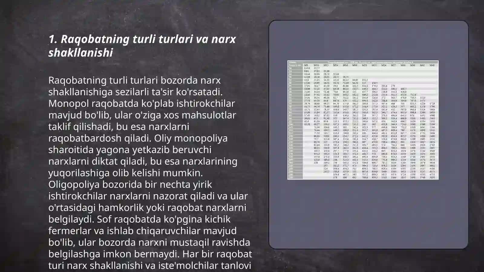 Raqobatning turli ko'rinishlari sharoitida narxning shakllanish xususiyatlari 3