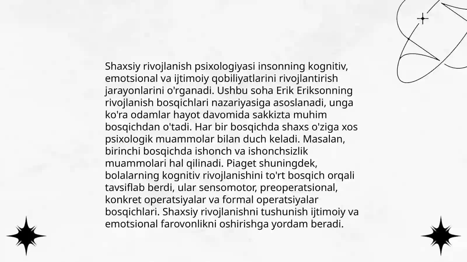 Shaxsning rivojlanishi, tarbiyasi va itimoiylashuvi 3