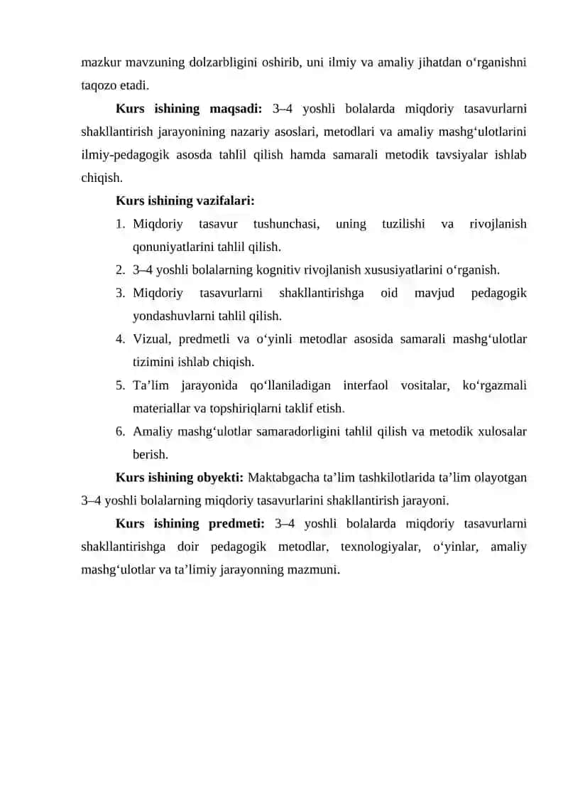 BOLA HAYOTINING UCHINCHI VA TO‘RTINCHI YILIDA MIQDORIY TASAVURLARINI SHAKLLANTIRISH METODIKASI 3