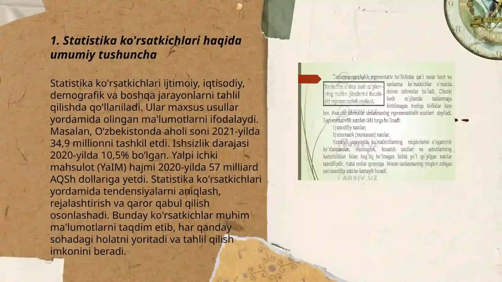 Statistik ko'rsatkichlar 3