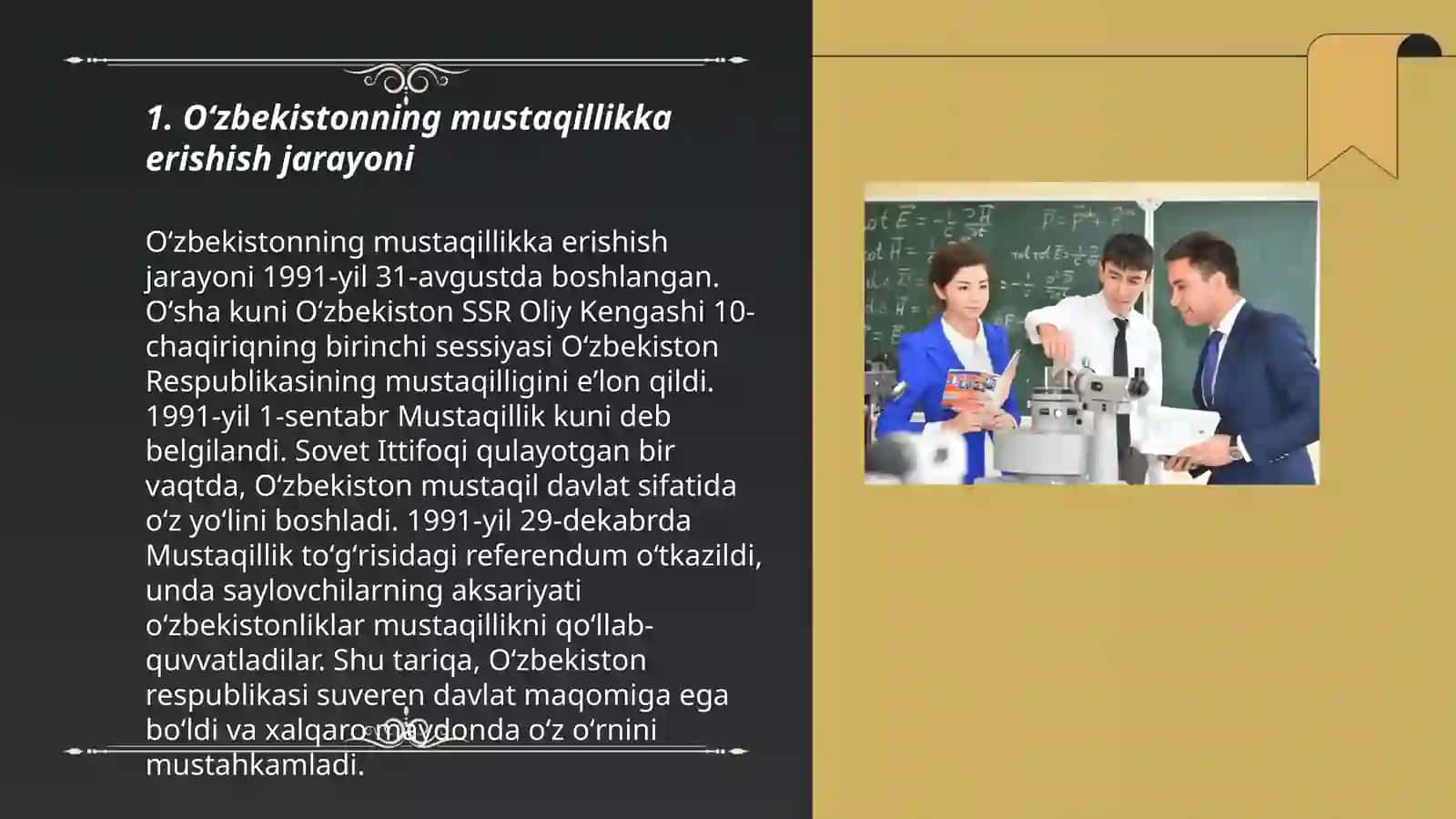 Oʻzbekistoning oʻziga xos istiqlol va taraqqiyot yoʻli 3