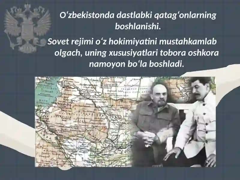Sovethokimiyatining O'zbekistondagi qatag'onliksiyosatiuning mohiyati va oqibatlari 3