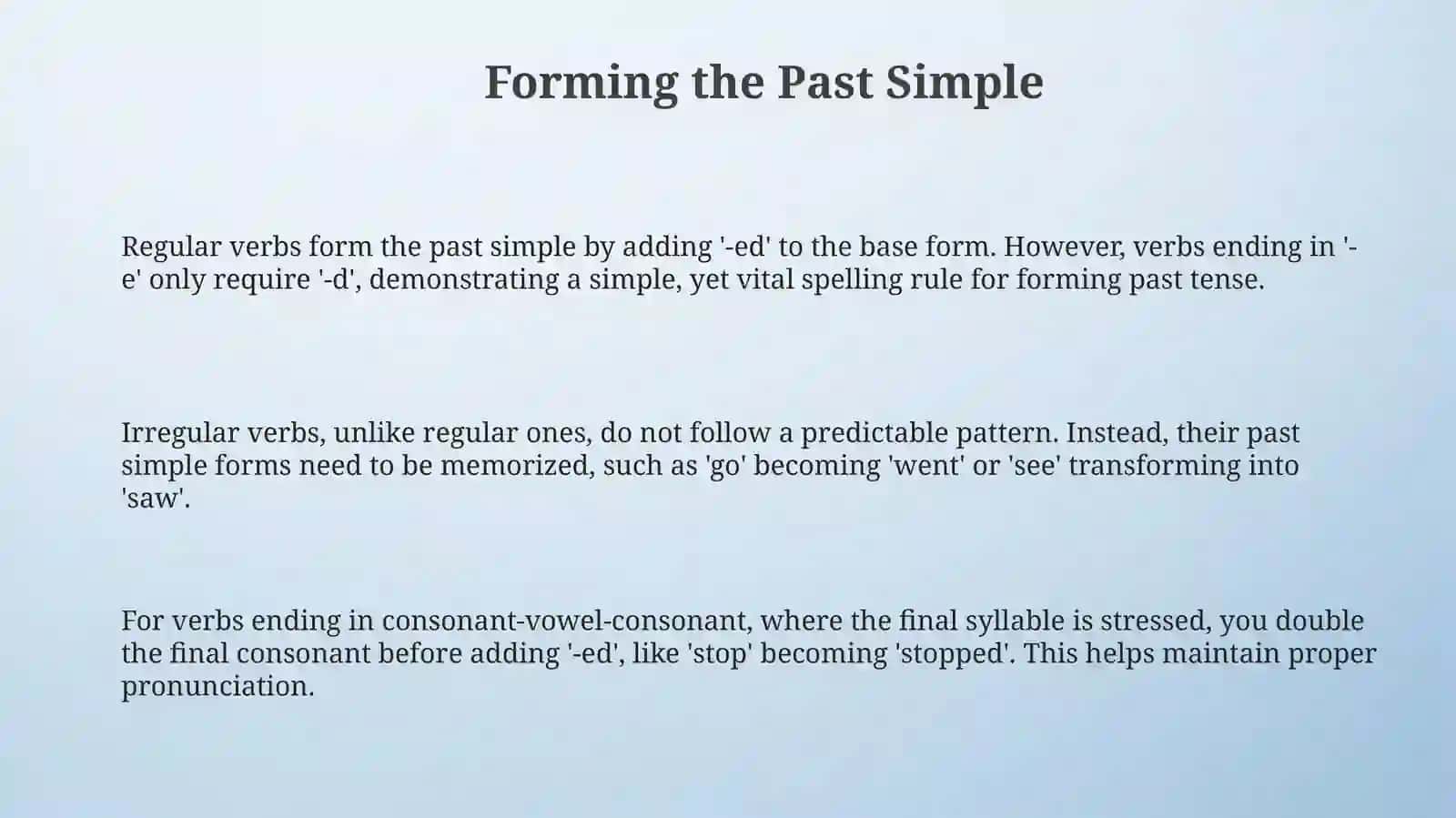Pastsimple 3