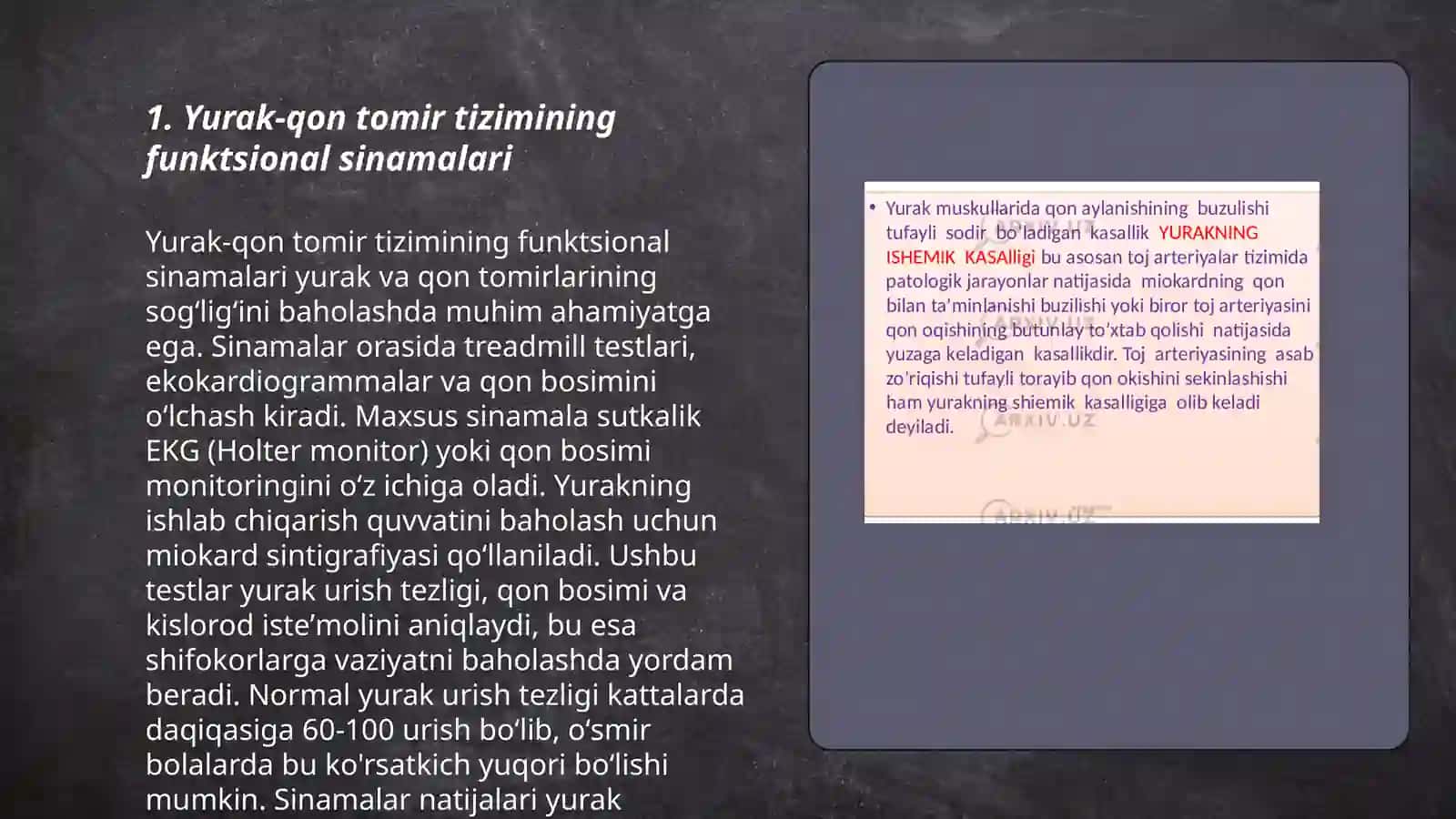 YuQTT ba'zi kasalliklari va aritmiyalar 3