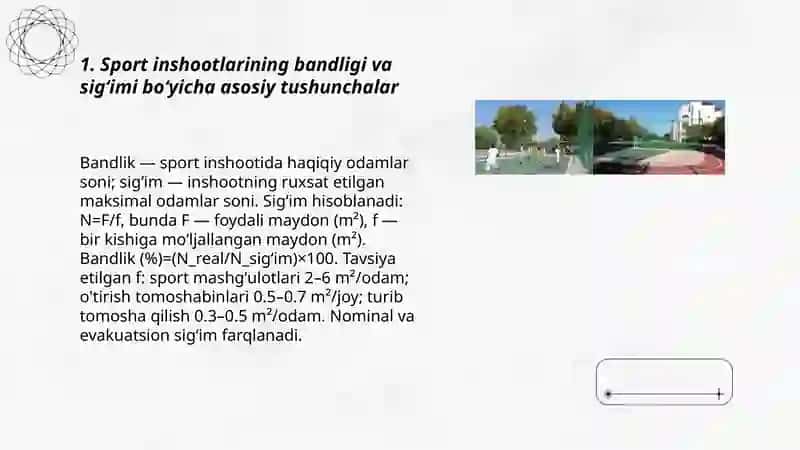 Sport inshootlarining bandligi va sigʻimi 3