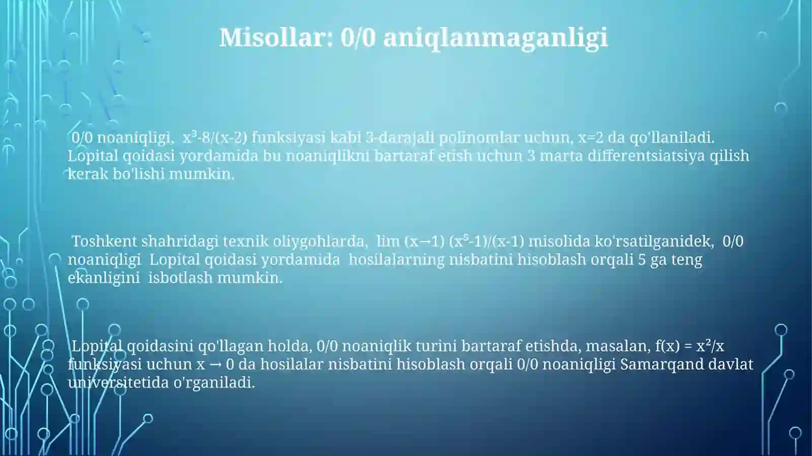 L'Hôpital qoidalari 3