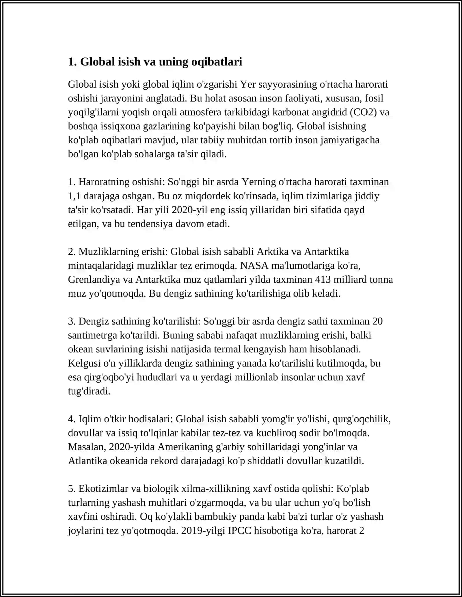GLOBAL MUAMMOLAR. GLOBAL MUAMMOLARNING BELGILARI. GLOBAL MUAMMOLARNING GURUHLANISHI 3
