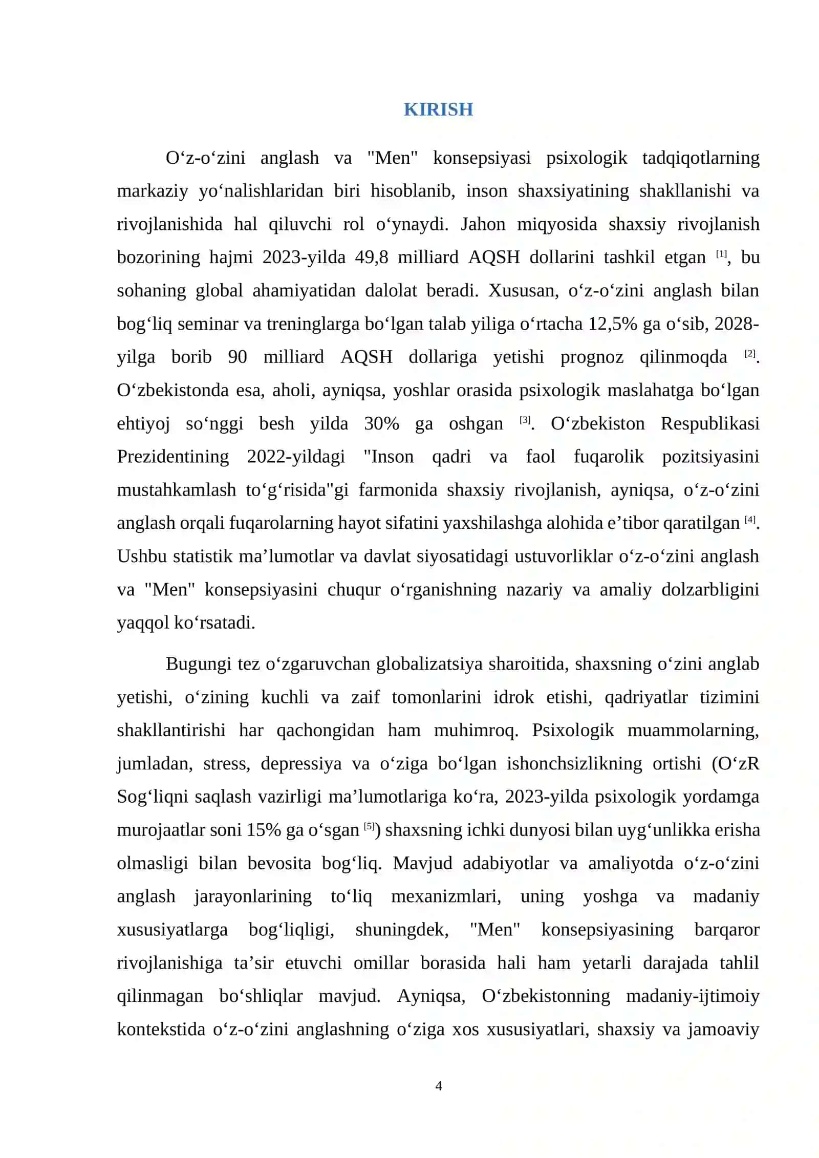 O'Z-O'ZINI ANGLASH VA “MEN” KONSEPSIYA 3