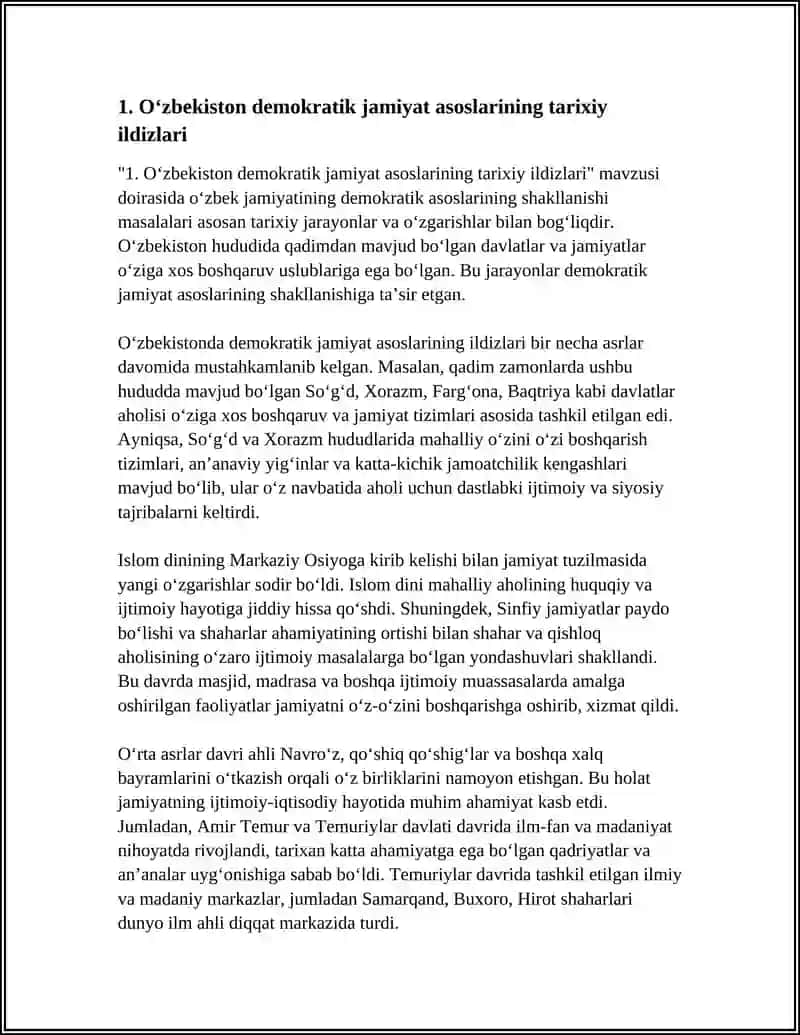 OʻZBEKISTON DEMOKRATIK JAMIYAT ASOSLARINING SHAKLLANISHI 3