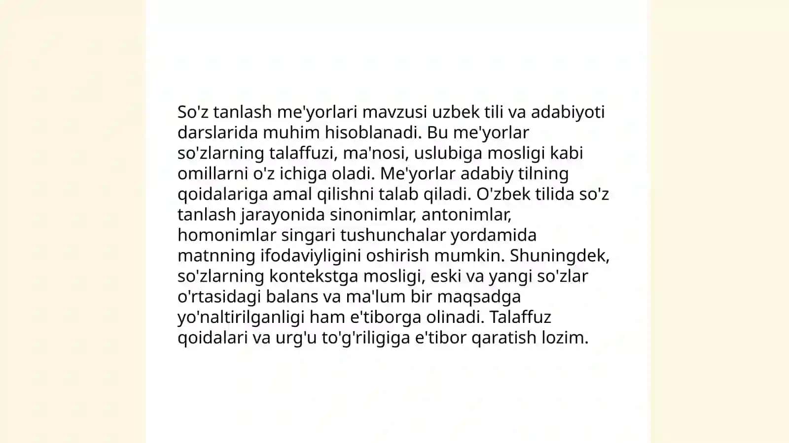 So'z tanlash me'yorlari 3