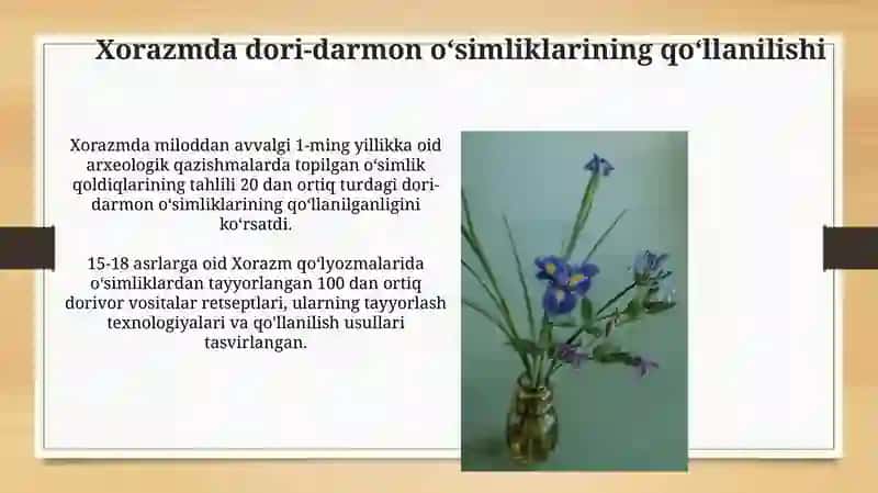 O‘zbekistonda dorivor o‘simliklar introduksiyasining tarixi 3