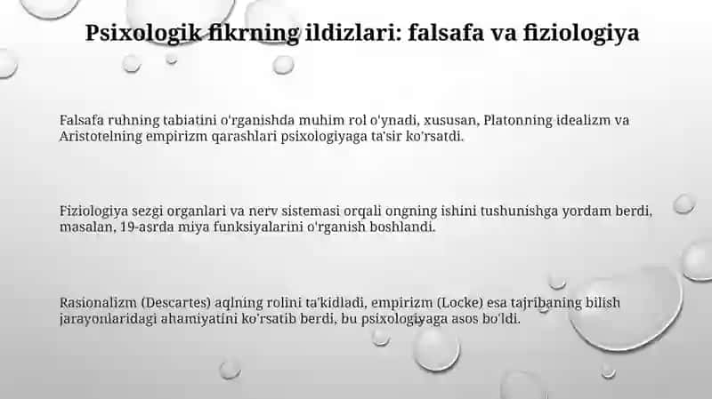 Psixologik fikirlashning rivojlanish tarixi 3