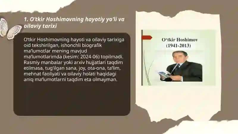 Oʻtkir Hoshimov hayoti va ijodi 3