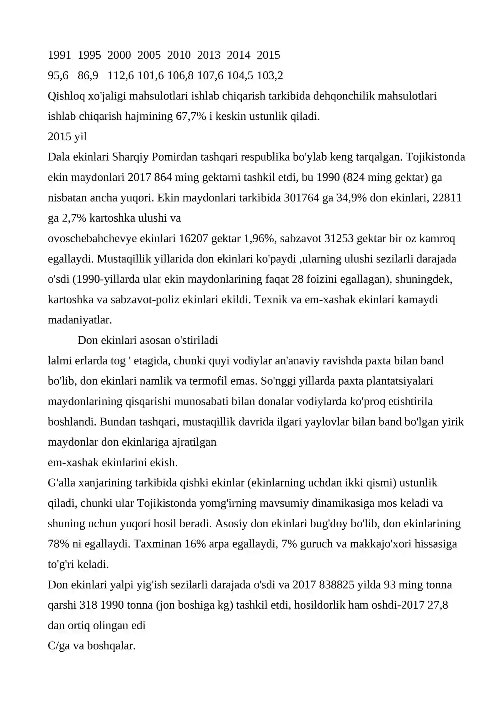Tojikiston qishloq xo'jaligi geografiyasi 3