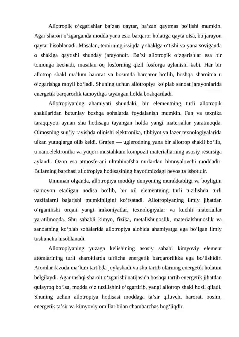 Materiallarning allatropik shakli o‘zgarishlar 3