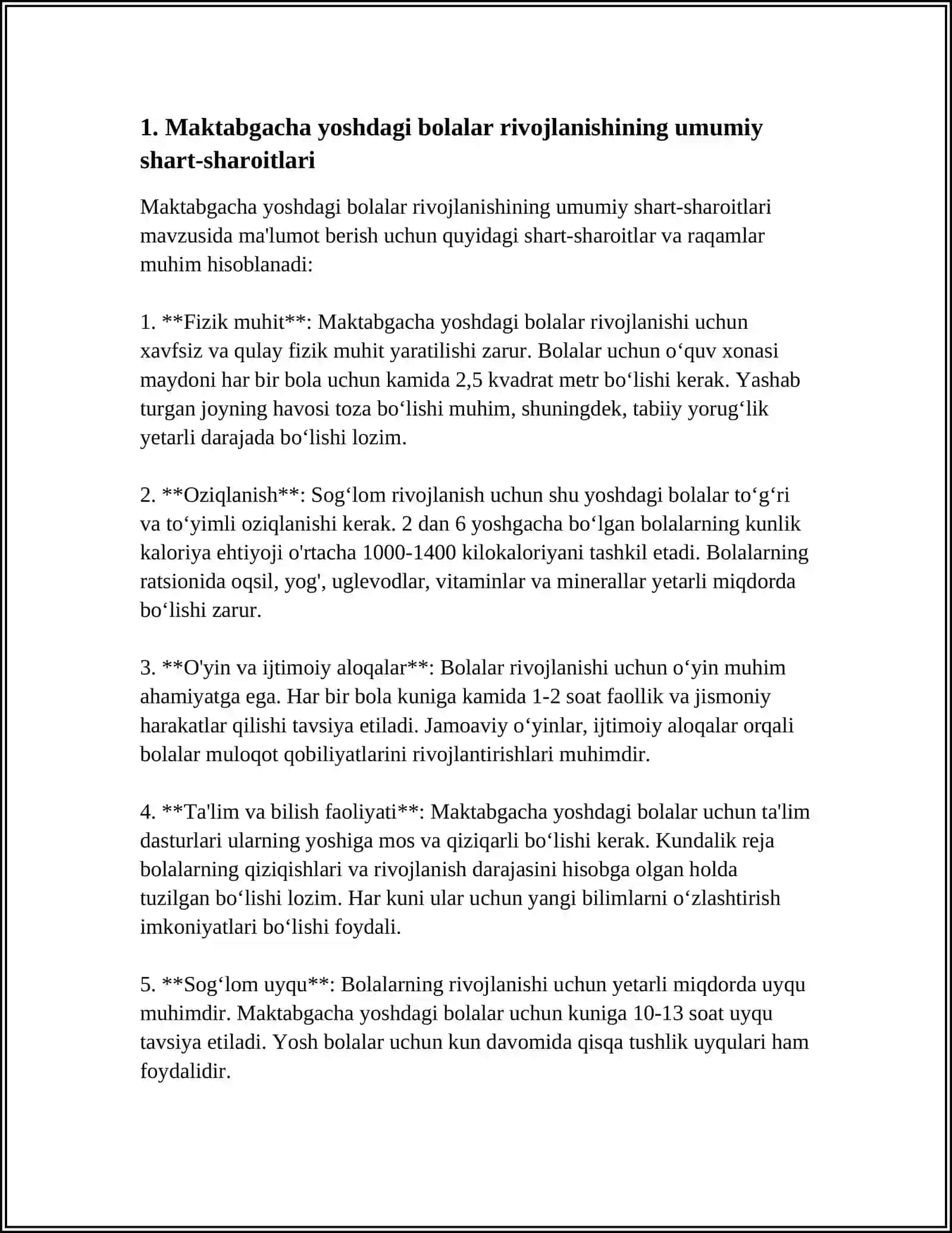 MAKTABGACHA YOSHDAGI BOLALAR RIVOJLANISHINING UMUMIY SHART SHAROITLARI 3