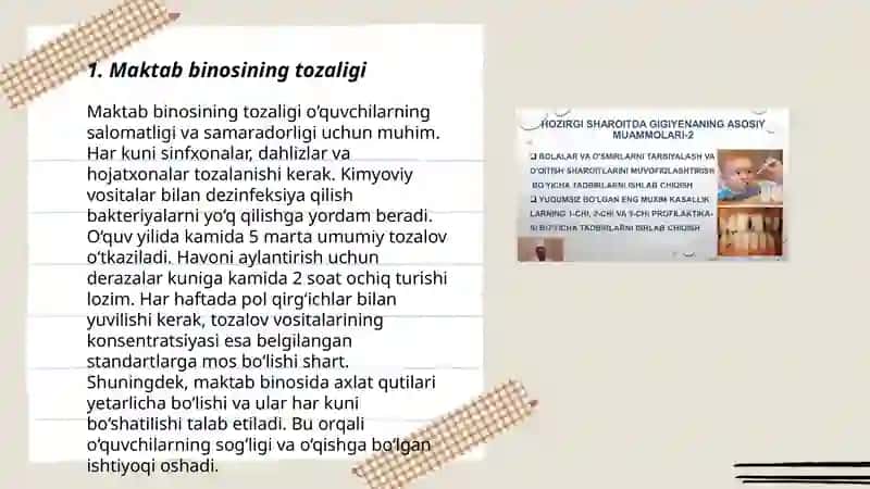 Maktablarni gigiyenik baxolash 3